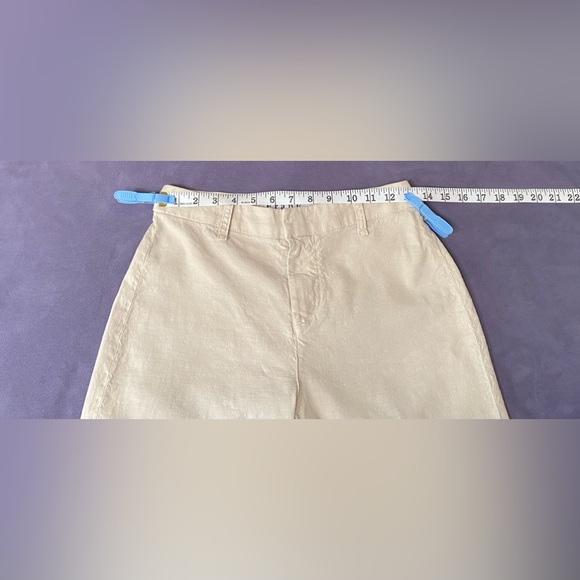 Frank & Eileen Kinsale Performance Cotton Linen Crop Pants Size: 0 Cement - Picture 13 of 16